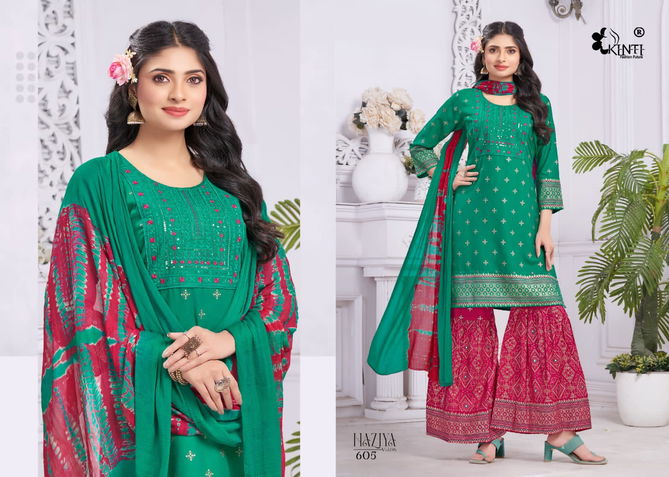 Naziya Vol 6 By Kinti Rayon Printed Sharara Readymade Suits Wholesale Market In Surat
